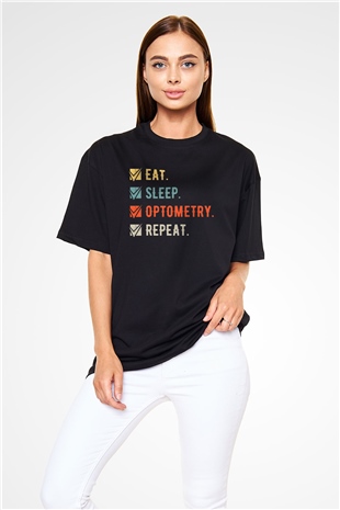 Gözlükçü Siyah Oversize Tişört Oversize T-shirt - TişörtFabrikası