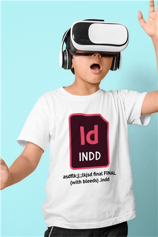 Grafiker Beyaz Unisex Çocuk Tişört