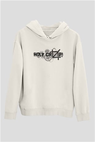 Grafiker Beyaz Unisex Kapüşonlu Sweatshirt