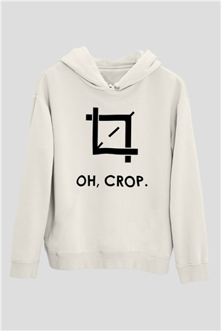 Grafiker Beyaz Unisex Kapüşonlu Sweatshirt