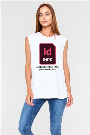 Grafiker Beyaz Unisex Kolsuz Tişört