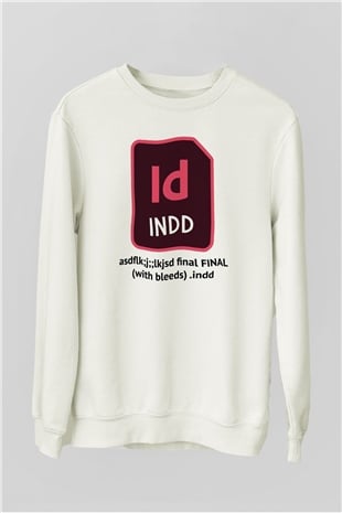 Grafiker Beyaz Unisex Sweatshirt
