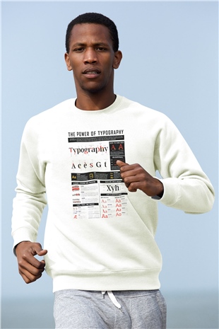 Grafiker Beyaz Unisex Sweatshirt