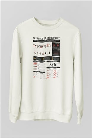 Grafiker Beyaz Unisex Sweatshirt