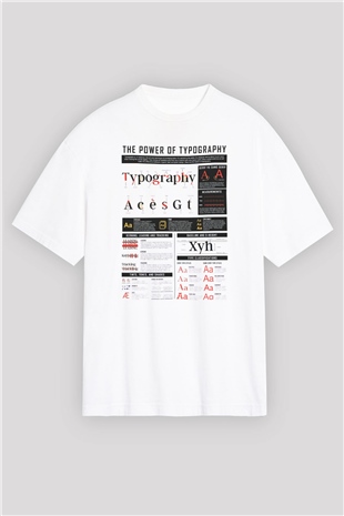 Grafiker Beyaz Oversize Tişört Oversize T-shirt - TişörtFabrikası