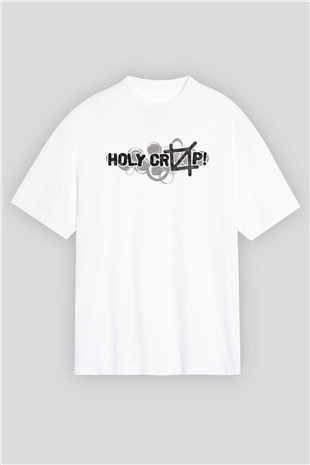 Grafiker Beyaz Oversize Tişört Oversize T-shirt - TişörtFabrikası