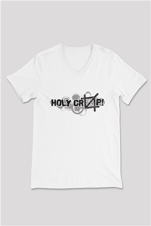 Grafiker Beyaz Unisex V Yaka Tişört