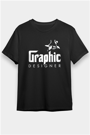 Grafiker Siyah Unisex Tişört T-Shirt - TişörtFabrikası