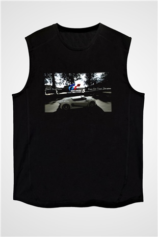 Gran Turismo Siyah Unisex Kolsuz Tişört
