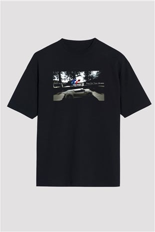 Gran Turismo Siyah Unisex Oversize Tişört T-Shirt