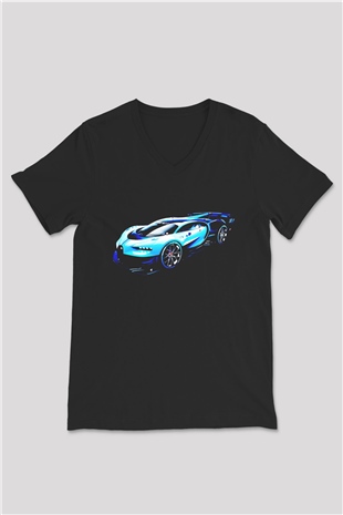 Gran Turismo Siyah Unisex V Yaka Tişört