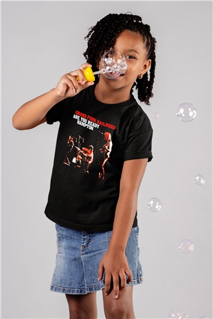 Grand Funk Railroad Baskılı Siyah Unisex Çocuk Tişört