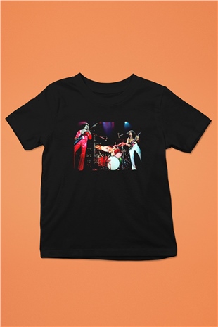 Grand Funk Railroad Baskılı Siyah Unisex Çocuk Tişört