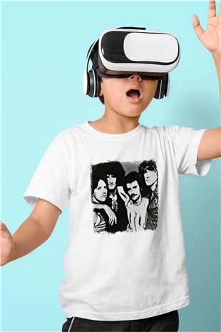 Grand Funk Railroad Baskılı Unisex Beyaz Çocuk Tişört