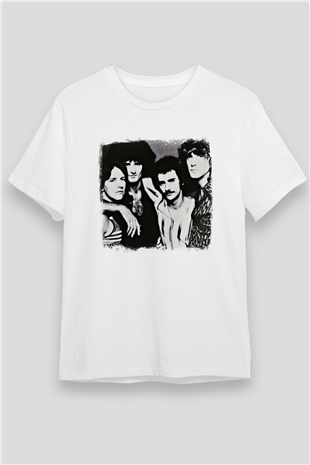 Grand Funk Railroad Baskılı Unisex Beyaz Tişört