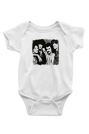 Grand Funk Railroad Baskılı Unisex Beyaz Bebek Body - Zıbın