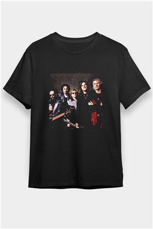 Grand Funk Railroad Baskılı Unisex Siyah Tişört