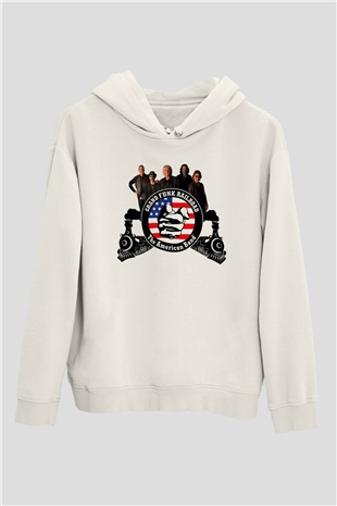Grand Funk Railroad Beyaz Unisex Kapşonlu Sweatshirt