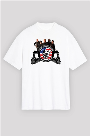 Grand Funk Railroad Beyaz Unisex Oversize Tişört T-Shirt