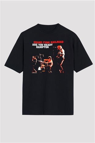 Grand Funk Railroad Siyah Unisex Oversize Tişört T-Shirt