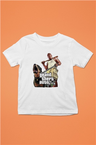 Grand Theft Auto Beyaz Unisex Çocuk Tişört