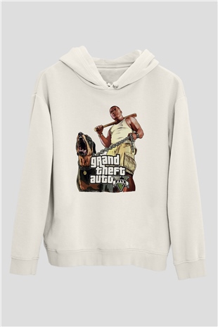 Grand Theft Auto Beyaz Unisex Hoodie