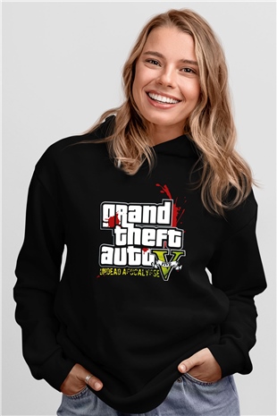 Grand Theft Auto Beyaz Unisex Hoodie