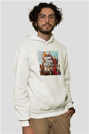 Grand Theft Auto Beyaz Unisex Hoodie