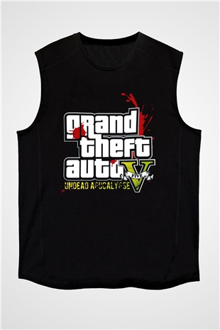 Grand Theft Auto Beyaz Unisex Kolsuz Tişört