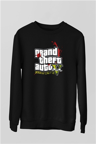 Grand Theft Auto Beyaz Unisex Sweatshirt