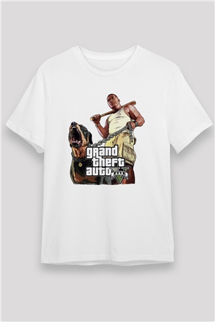 Grand Theft Auto Beyaz Unisex Tişört T-Shirt