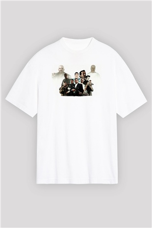 Grand Theft Auto Beyaz Oversize Tişört Oversize T-shirt
