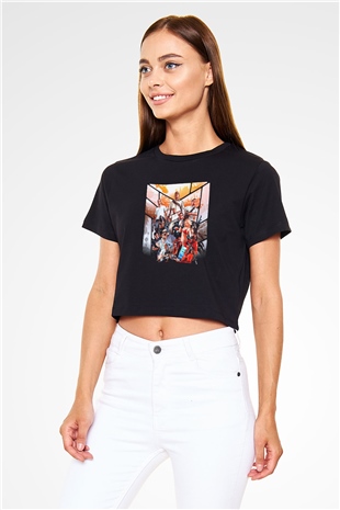 Grand Theft Auto Siyah  Crop Top Tişört