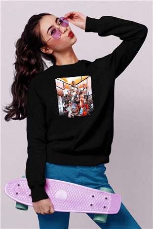 Grand Theft Auto Siyah Unisex Sweatshirt