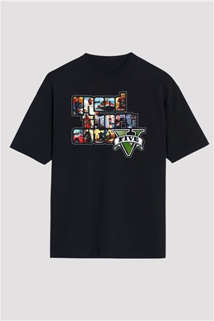 Grand Theft Auto Siyah Oversize Tişört Oversize T-shirt