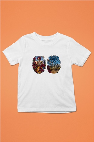 Grateful Dead Baskılı Beyaz Unisex Çocuk Tişört