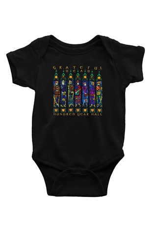 Grateful Dead Baskılı Siyah Bebek Body - Zıbın