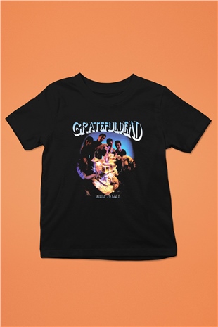 Grateful Dead Baskılı Siyah Unisex Çocuk Tişört
