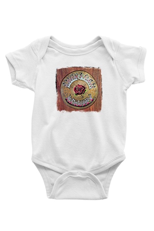 Grateful Dead Baskılı Unisex Beyaz Bebek Body - Zıbın