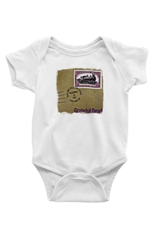 Grateful Dead Baskılı Unisex Beyaz Bebek Body - Zıbın