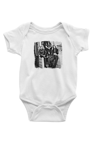 Grateful Dead Baskılı Unisex Beyaz Bebek Body - Zıbın