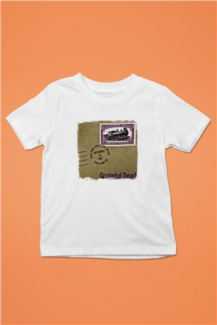 Grateful Dead Baskılı Unisex Beyaz Çocuk Tişört