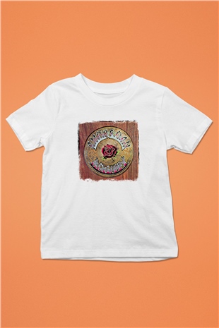 Grateful Dead Baskılı Unisex Beyaz Çocuk Tişört