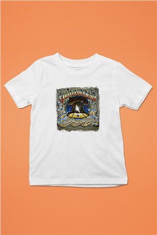 Grateful Dead Baskılı Unisex Beyaz Çocuk Tişört