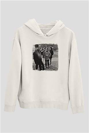 Grateful Dead Baskılı Unisex Beyaz Hoodie