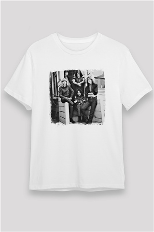 Grateful Dead Baskılı Unisex Beyaz Tişört