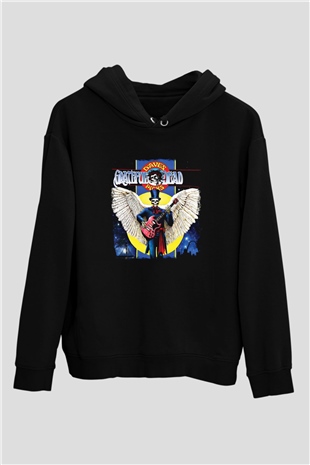 Grateful Dead Baskılı Unisex Siyah Hoodie