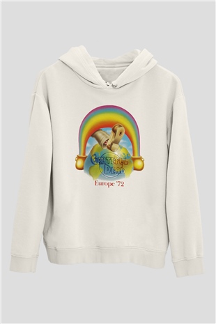 Grateful Dead Beyaz Unisex Kapşonlu Sweatshirt