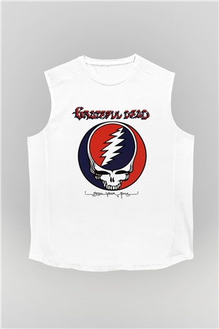 Grateful Dead Beyaz Unisex Kolsuz Tişört