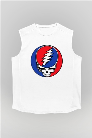 Grateful Dead Beyaz Unisex Kolsuz Tişört